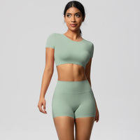 Womens Yoga Fitness Suit Quick Dry Tight Running Sportswear