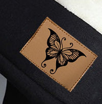 Fleece Lined Leather Label Leggings for Women