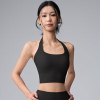 Women Twist Tie Vest Yoga Set Quick Dry Gym Workout Outfit