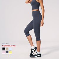 Women Quick Dry Yoga Set Peach Butt Slimming Workout Sportswear 2 Piece