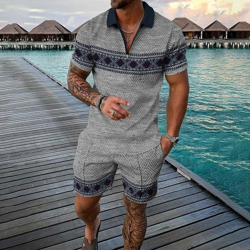 Men's 3D Printed Short Sleeve Sportswear