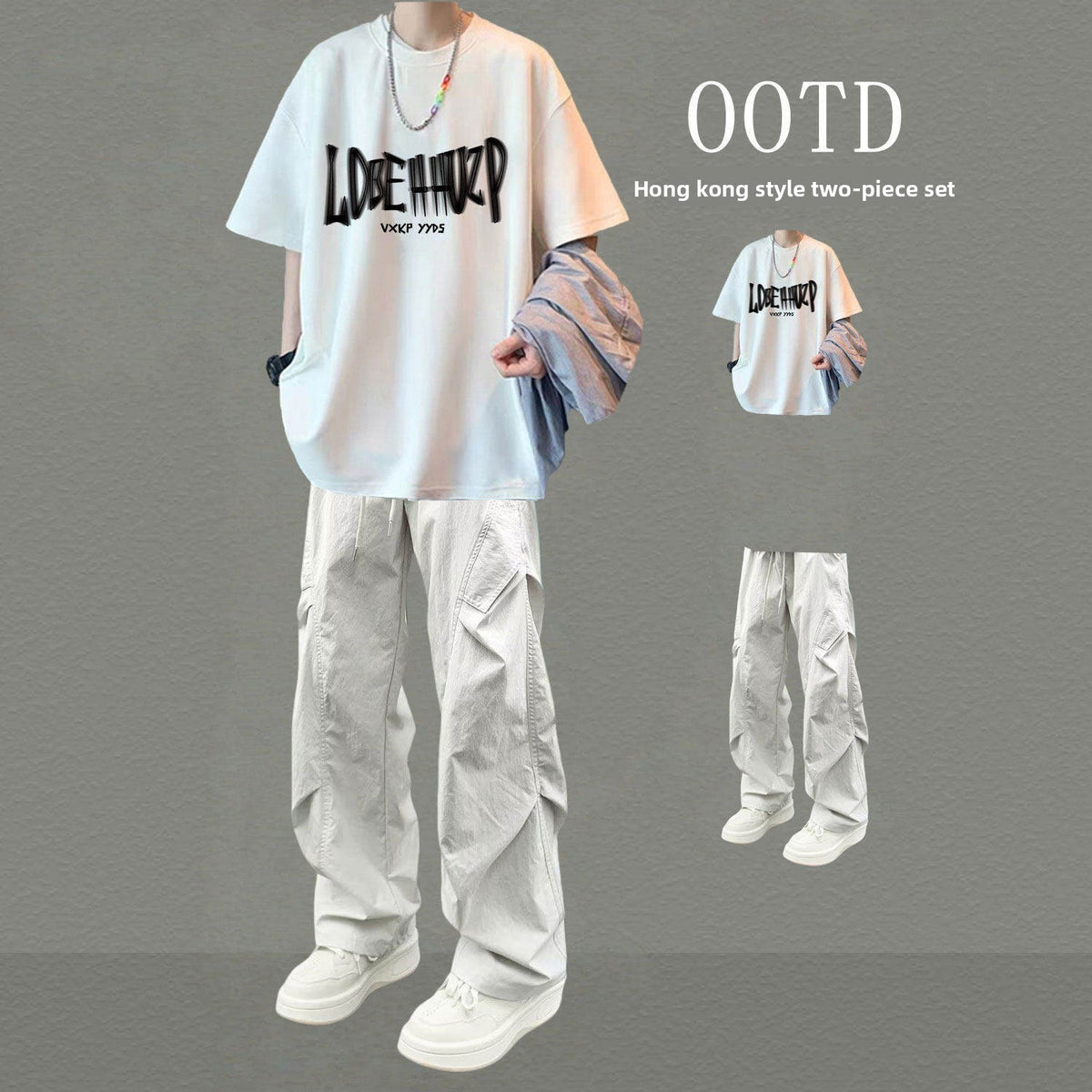 Mens Casual Two-Piece Sportswear Set