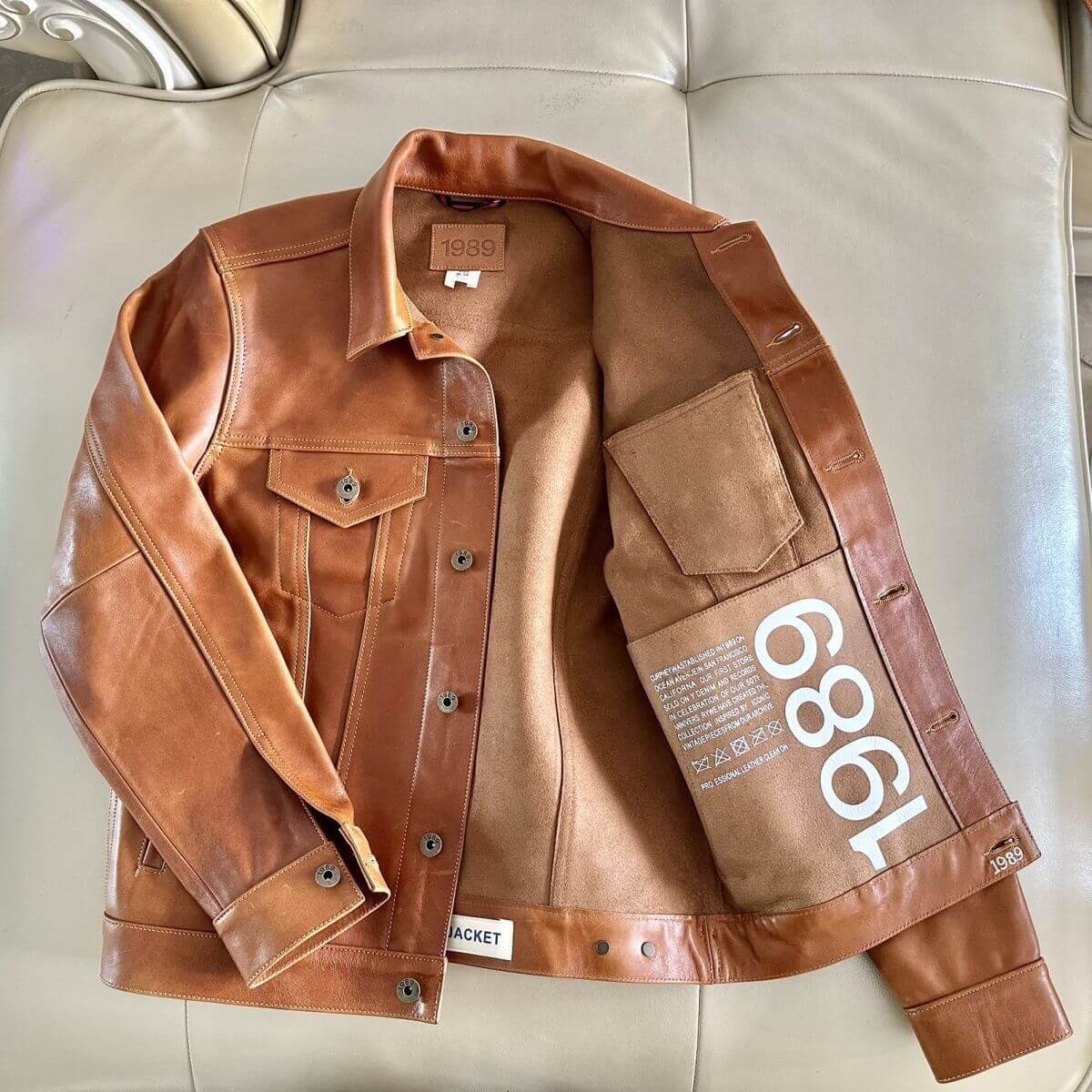 Men's Retro Genuine Leather Biker Jacket
