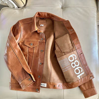 Men's Retro Genuine Leather Biker Jacket