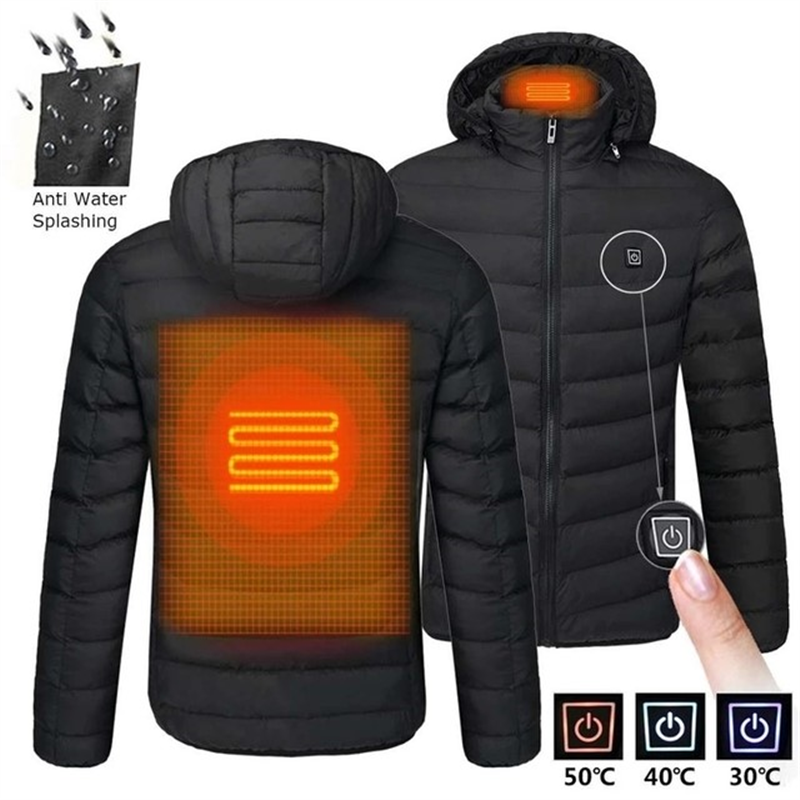 Men's Heated Jacket Winter Electric Heating Jackets Men's Cotton