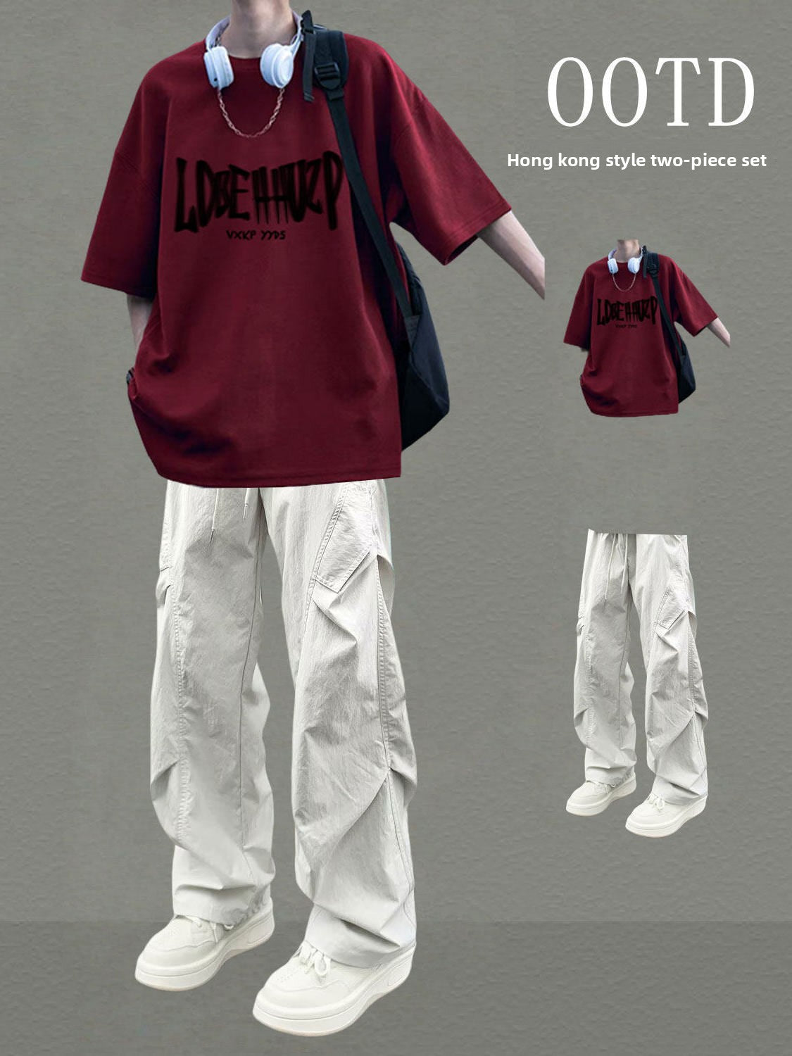 Mens Casual Two-Piece Sportswear Set