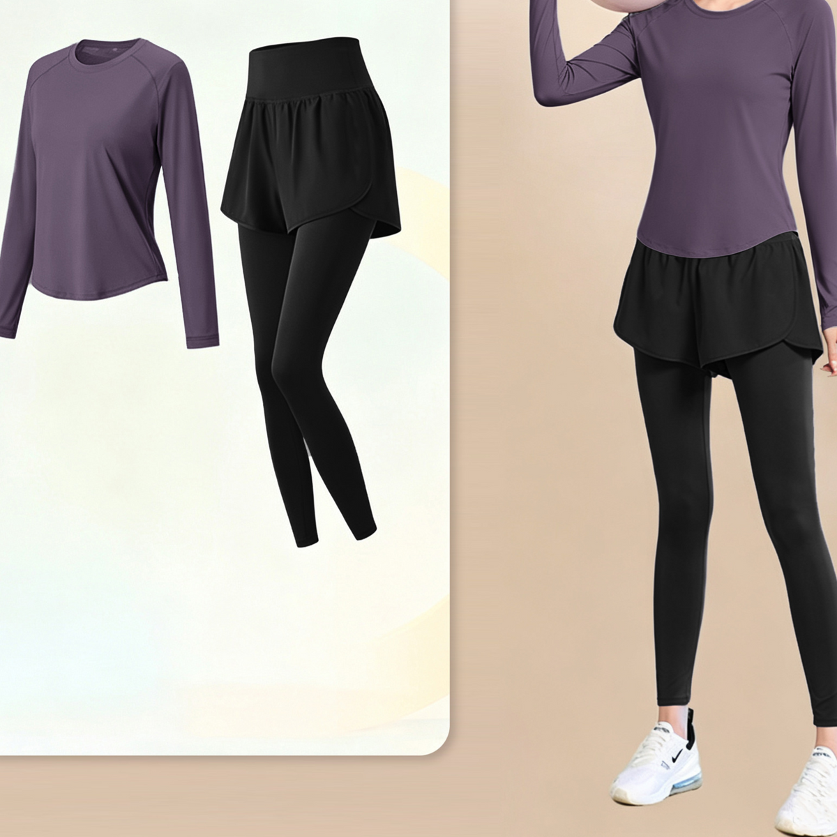 Women's Yoga 2-Piece Set Quick-Dry Slimming Sportswear