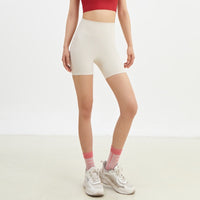 Womens High Waisted Butt Lifting Yoga Shorts Nylon Spandex Workout Shorts