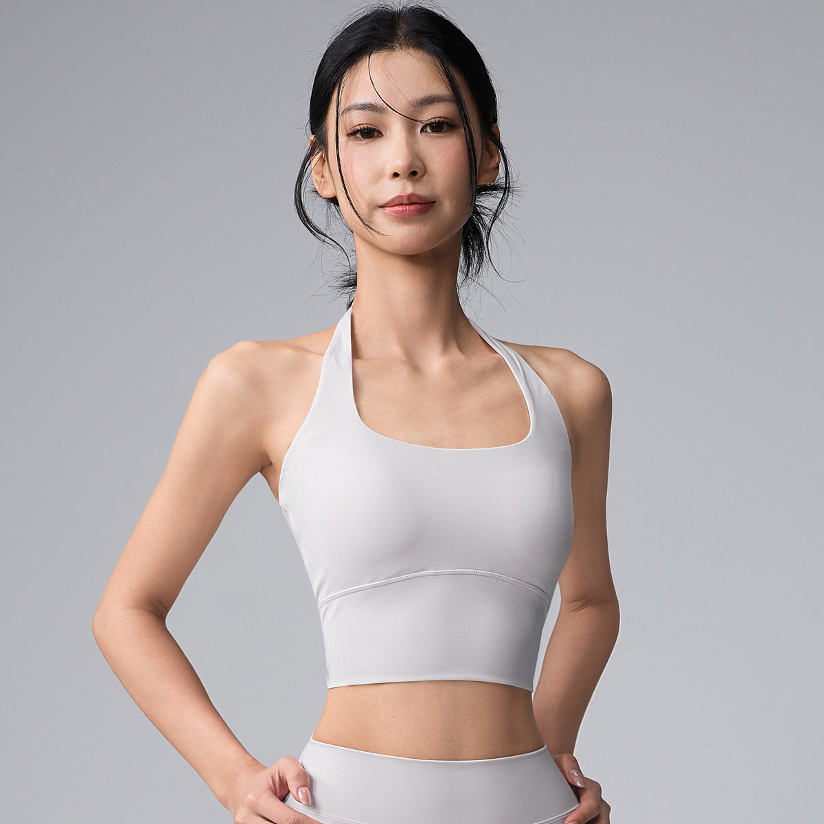 Women Twist Tie Vest Yoga Set Quick Dry Gym Workout Outfit