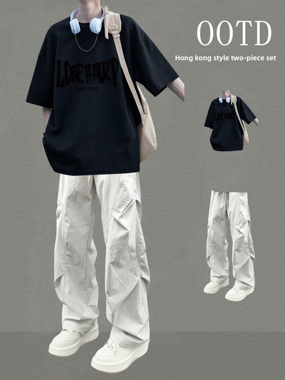 Mens Casual Two-Piece Sportswear Set