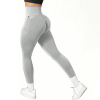 Women's high-waist pocketed athletic leggings