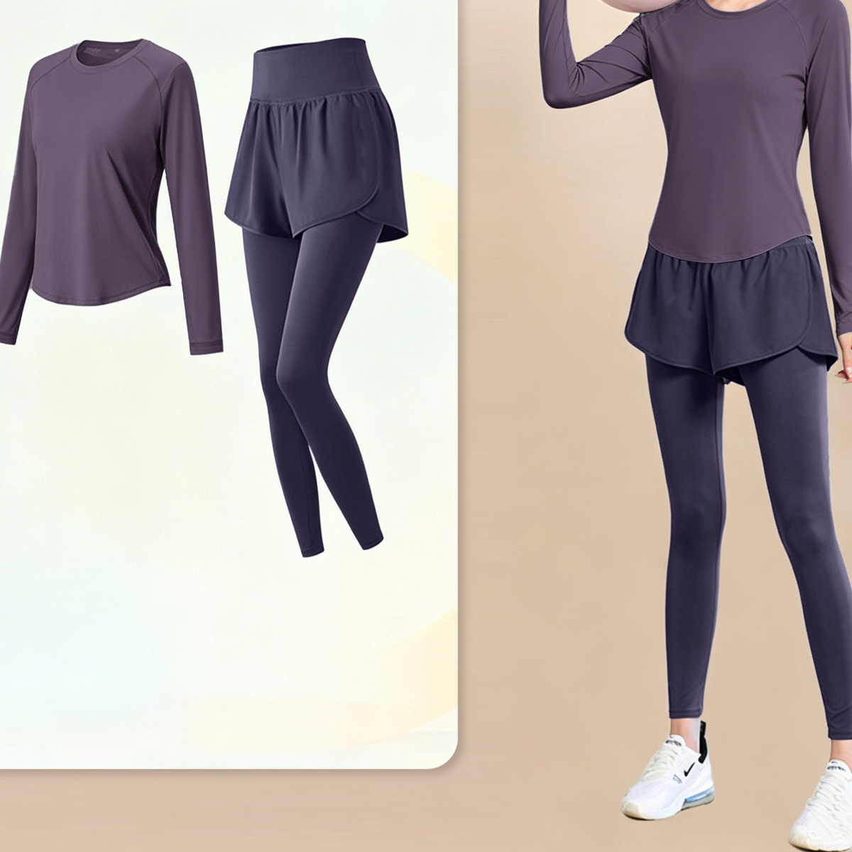 Women's Yoga 2-Piece Set Quick-Dry Slimming Sportswear