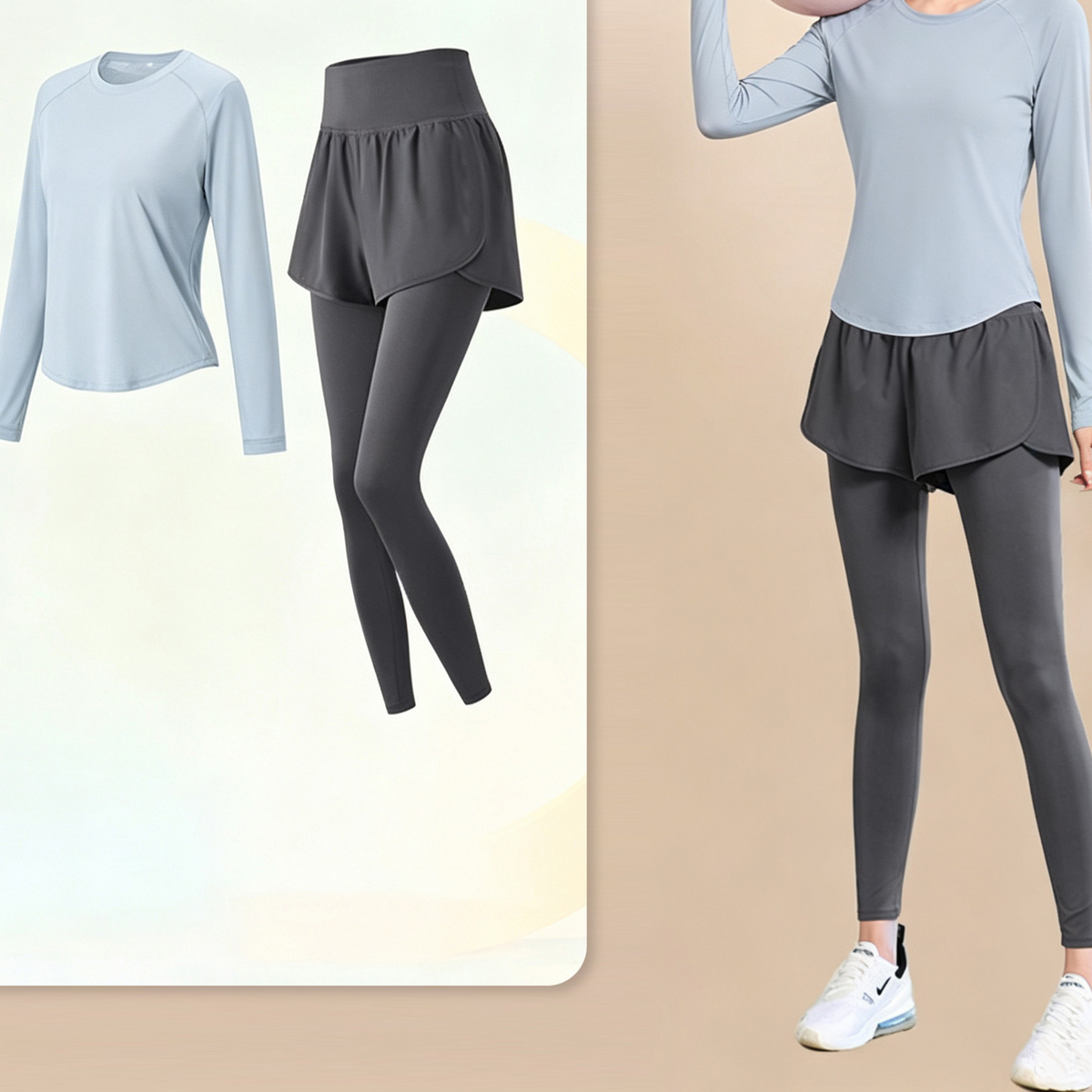 Women's Yoga 2-Piece Set Quick-Dry Slimming Sportswear