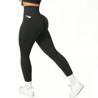 Women's high-waist pocketed athletic leggings