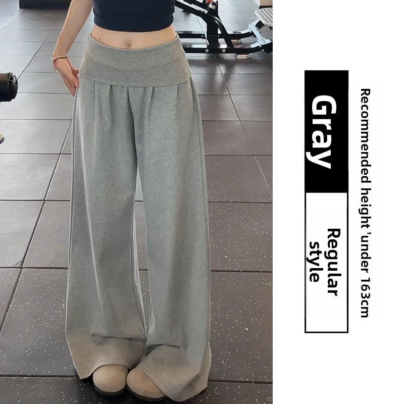 Women's Sportswear Set with Wide-Leg Pants
