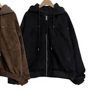 Women's Faux Two-Piece Hooded Biker Jacket