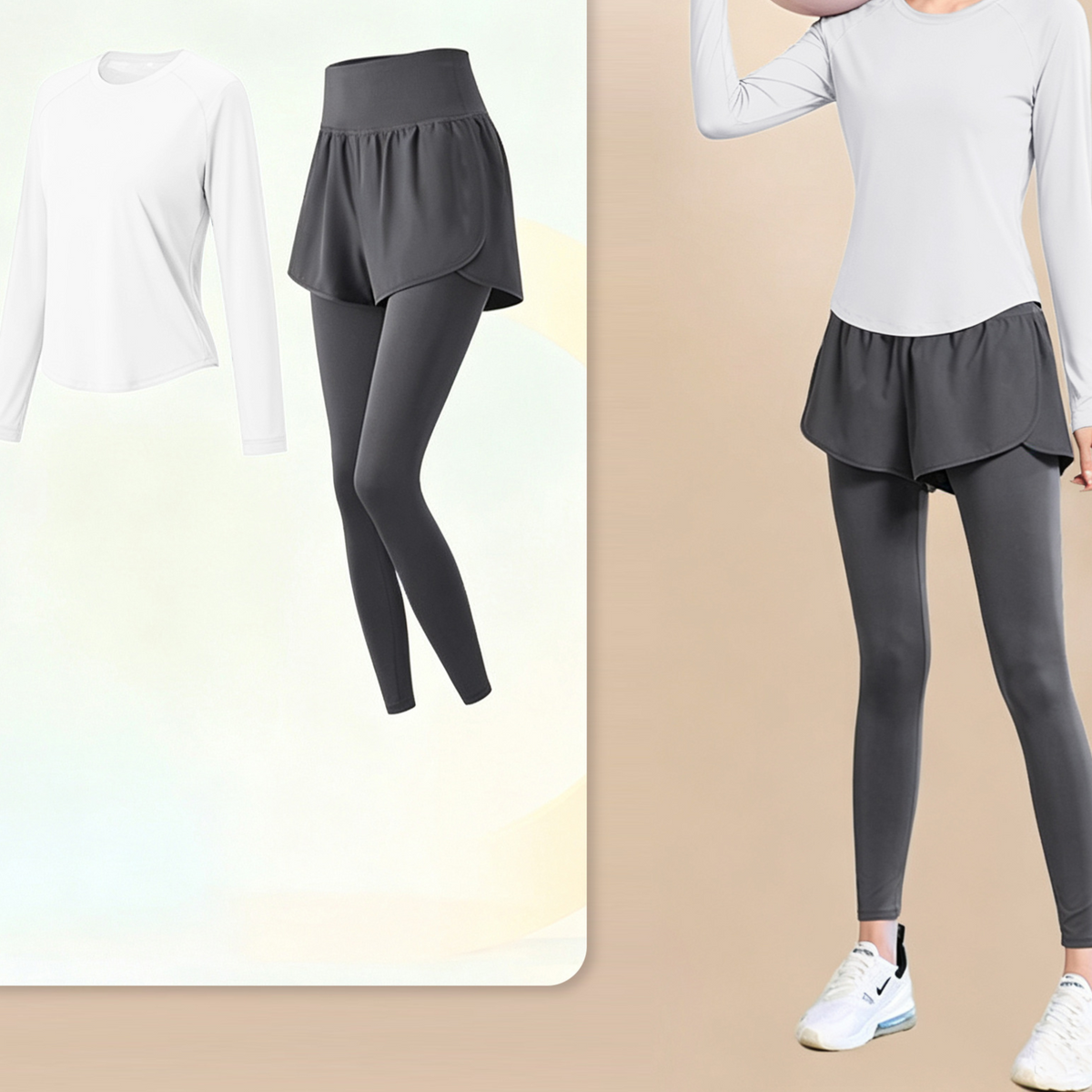 Women's Yoga 2-Piece Set Quick-Dry Slimming Sportswear