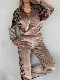 Leopard Print Sportswear Set