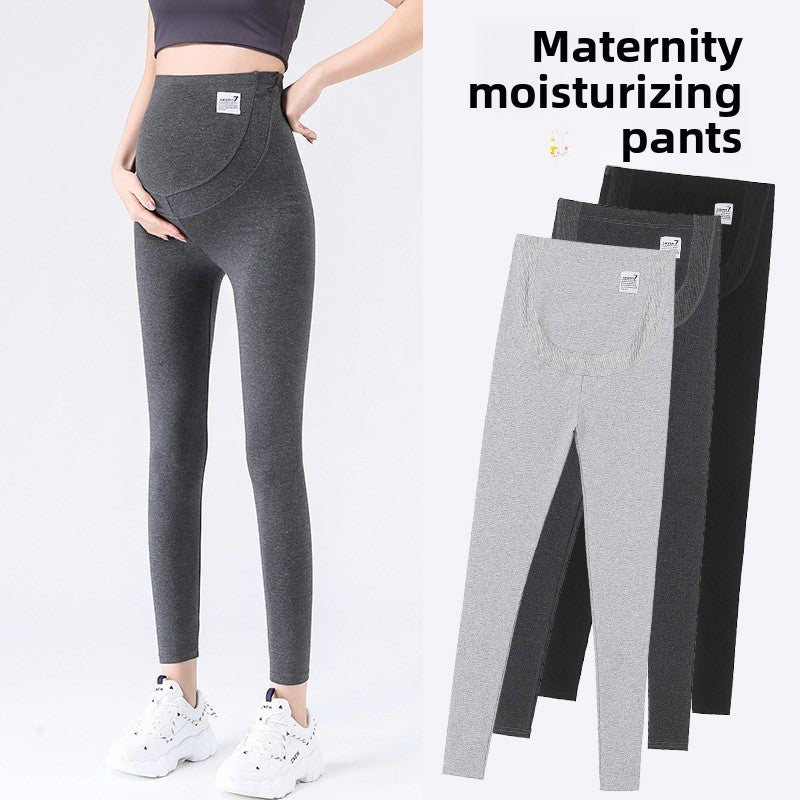 Pregnant Women Belly Support Cropped Leggings