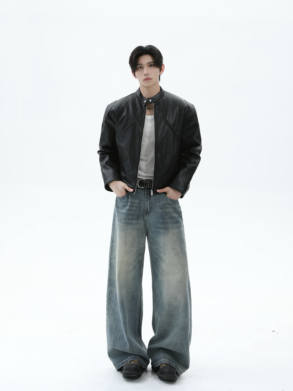 Men's PU Leather Biker Jacket
