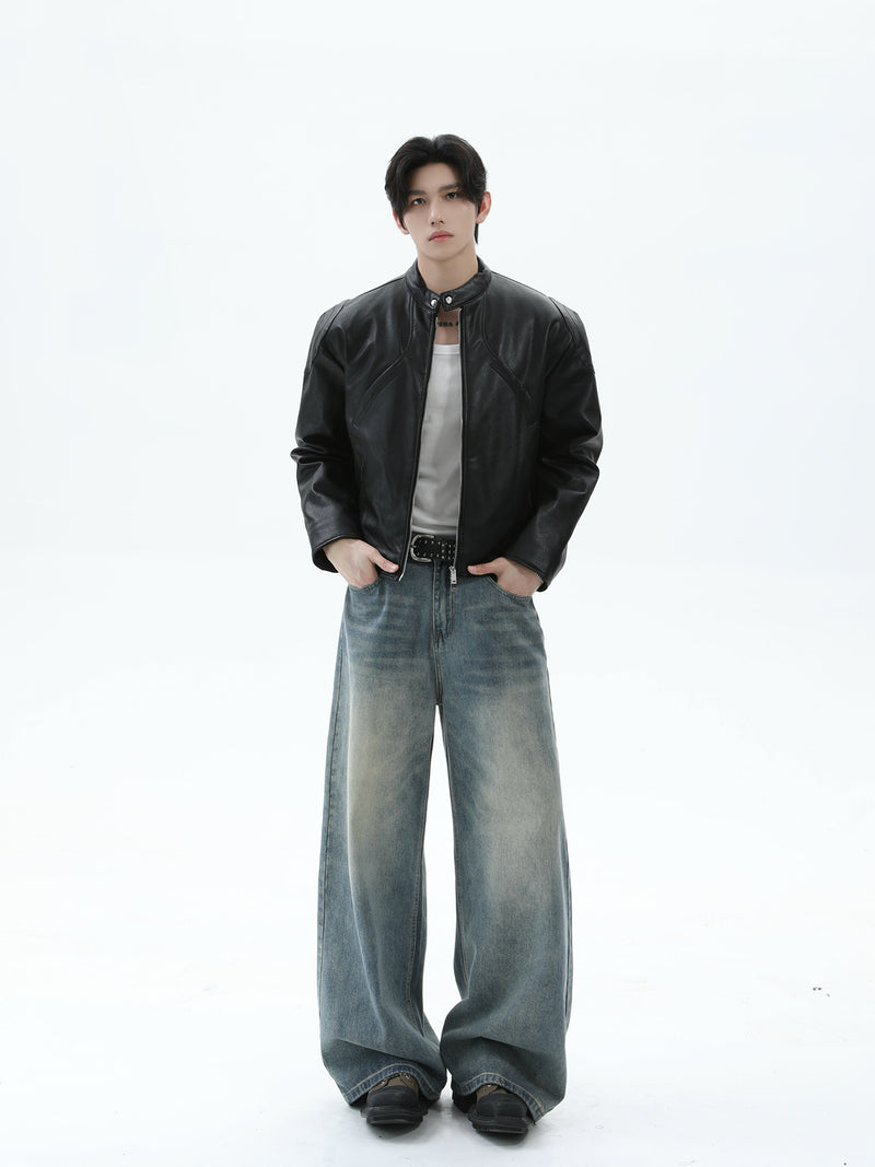 Men's PU Leather Biker Jacket