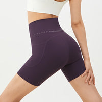 Womens High Waisted Butt Lifting Yoga Shorts Nylon Spandex Workout Shorts