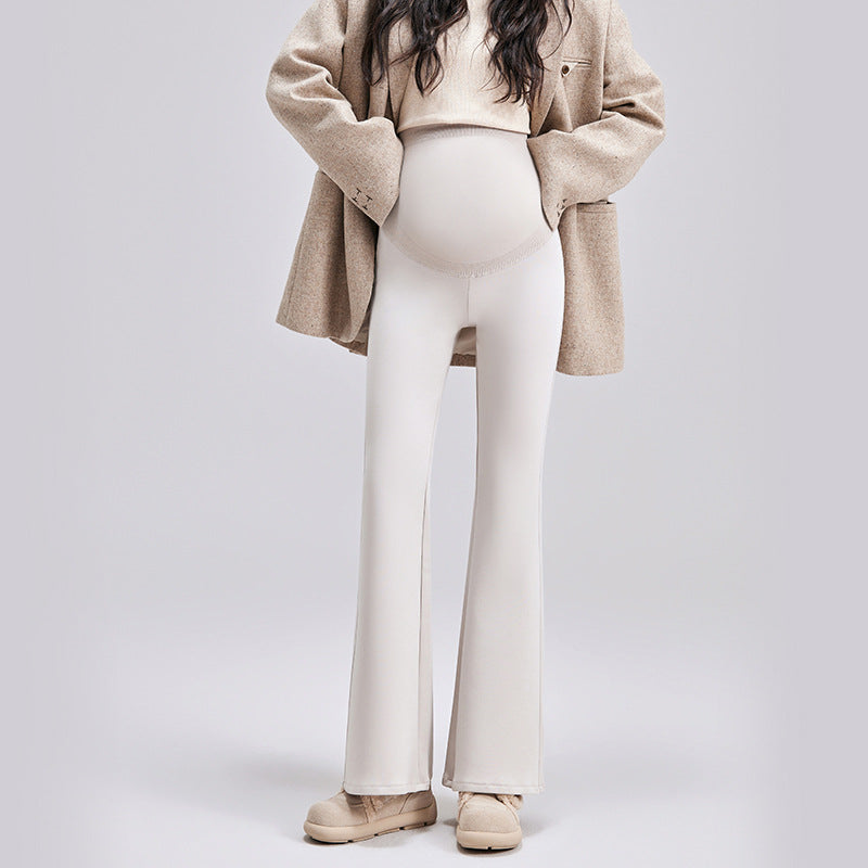 Maternity Bell-Bottom Pants High Waisted Belly Support Leggings