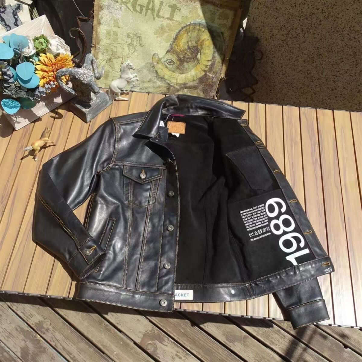 Men's Retro Genuine Leather Biker Jacket