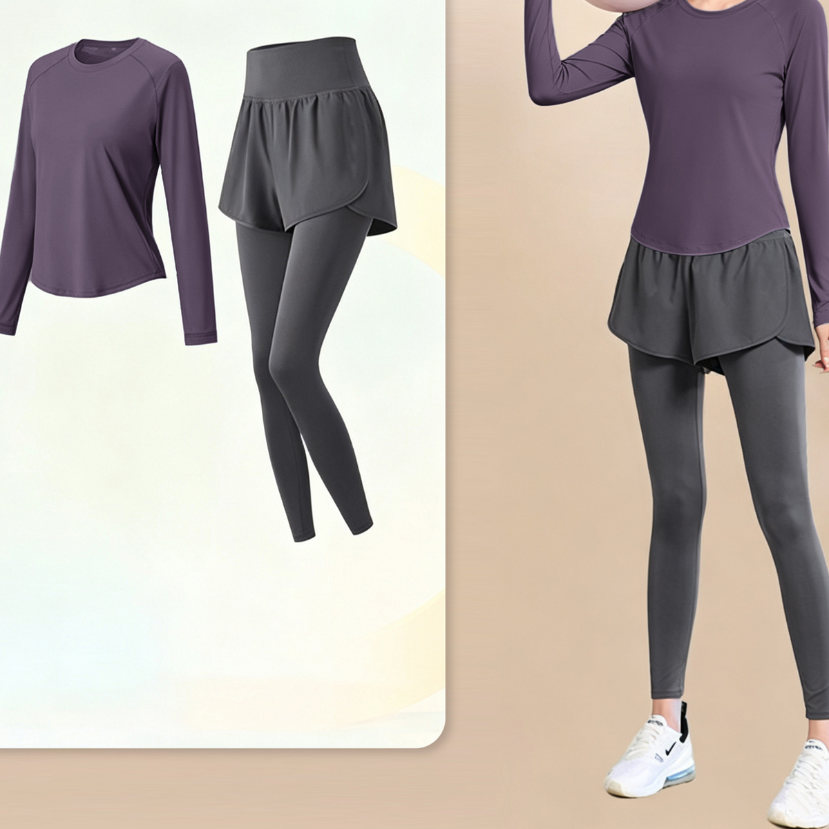 Women's Yoga 2-Piece Set Quick-Dry Slimming Sportswear