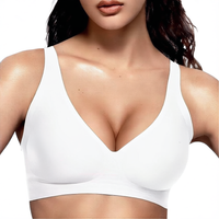 Vertvie Womens Wireless Seamless Bras Deep V No Underwire