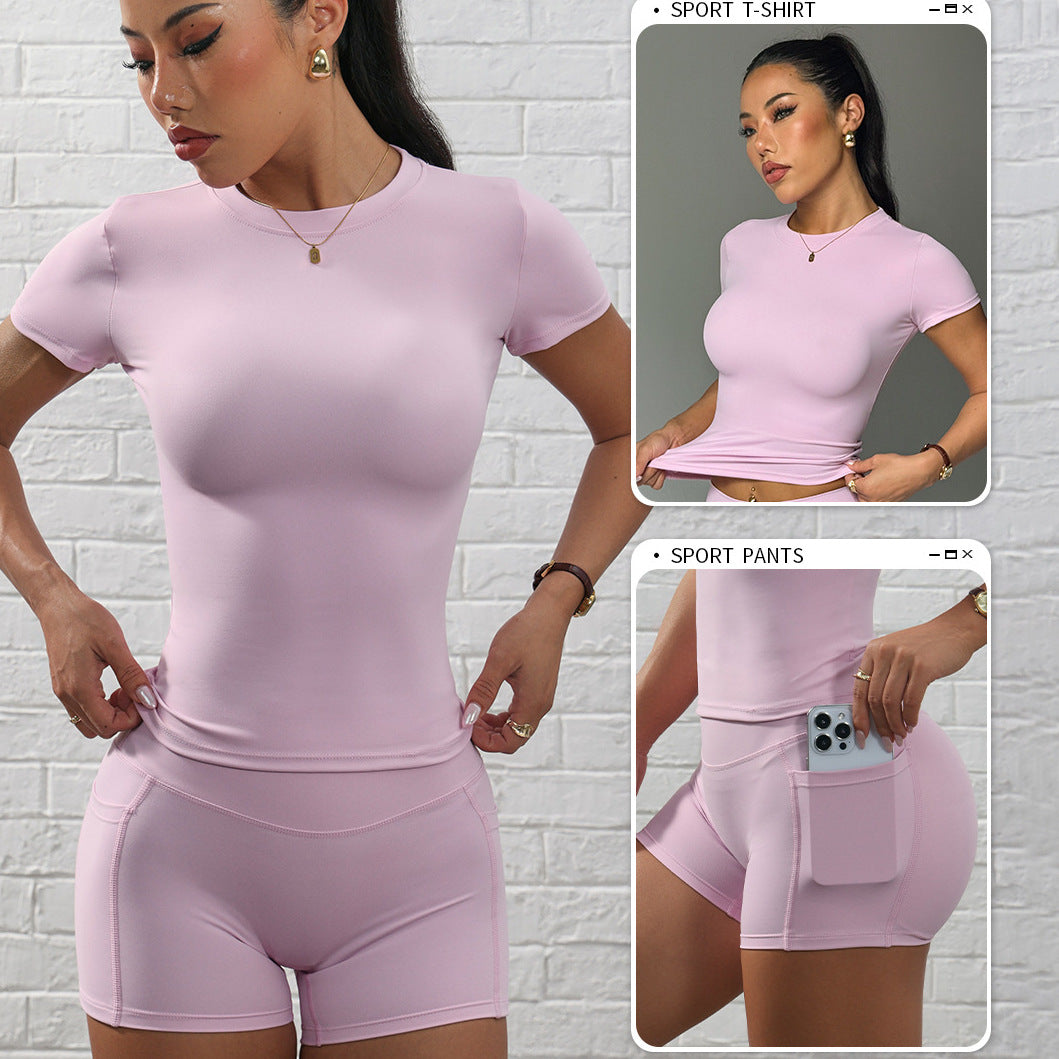 Womens Quick-Dry Yoga Running Sportswear