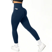 Women's high-waist pocketed athletic leggings