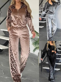 Leopard Print Sportswear Set