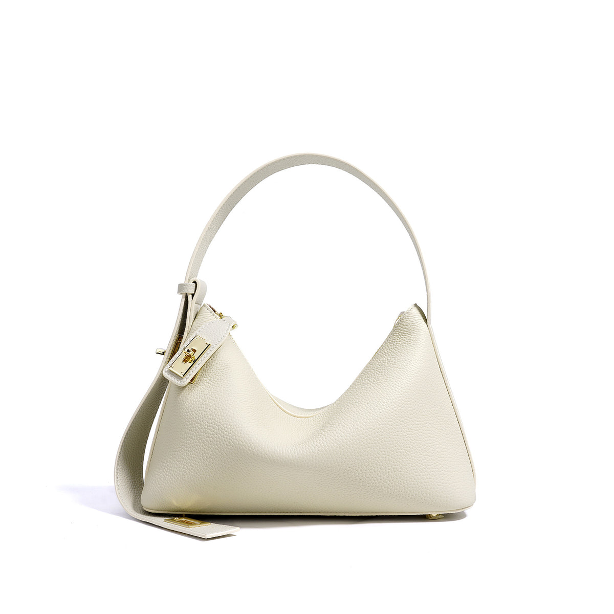 Leather handbags are fashionable.