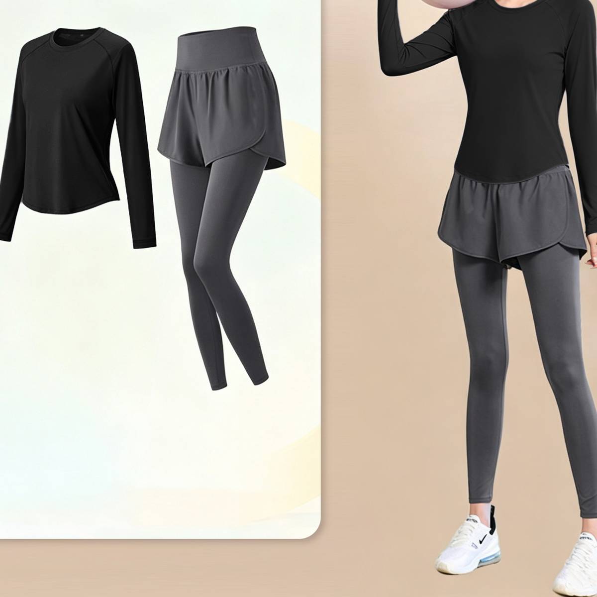 Women's Yoga 2-Piece Set Quick-Dry Slimming Sportswear
