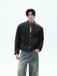 Men's PU Leather Biker Jacket