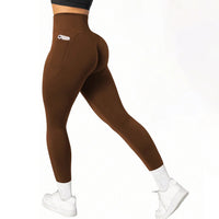 Women's high-waist pocketed athletic leggings