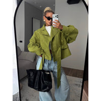 Womens Faux Suede Biker Jacket