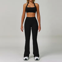 Womens Backless Yoga Fitness Set High-Intensity Sportswear