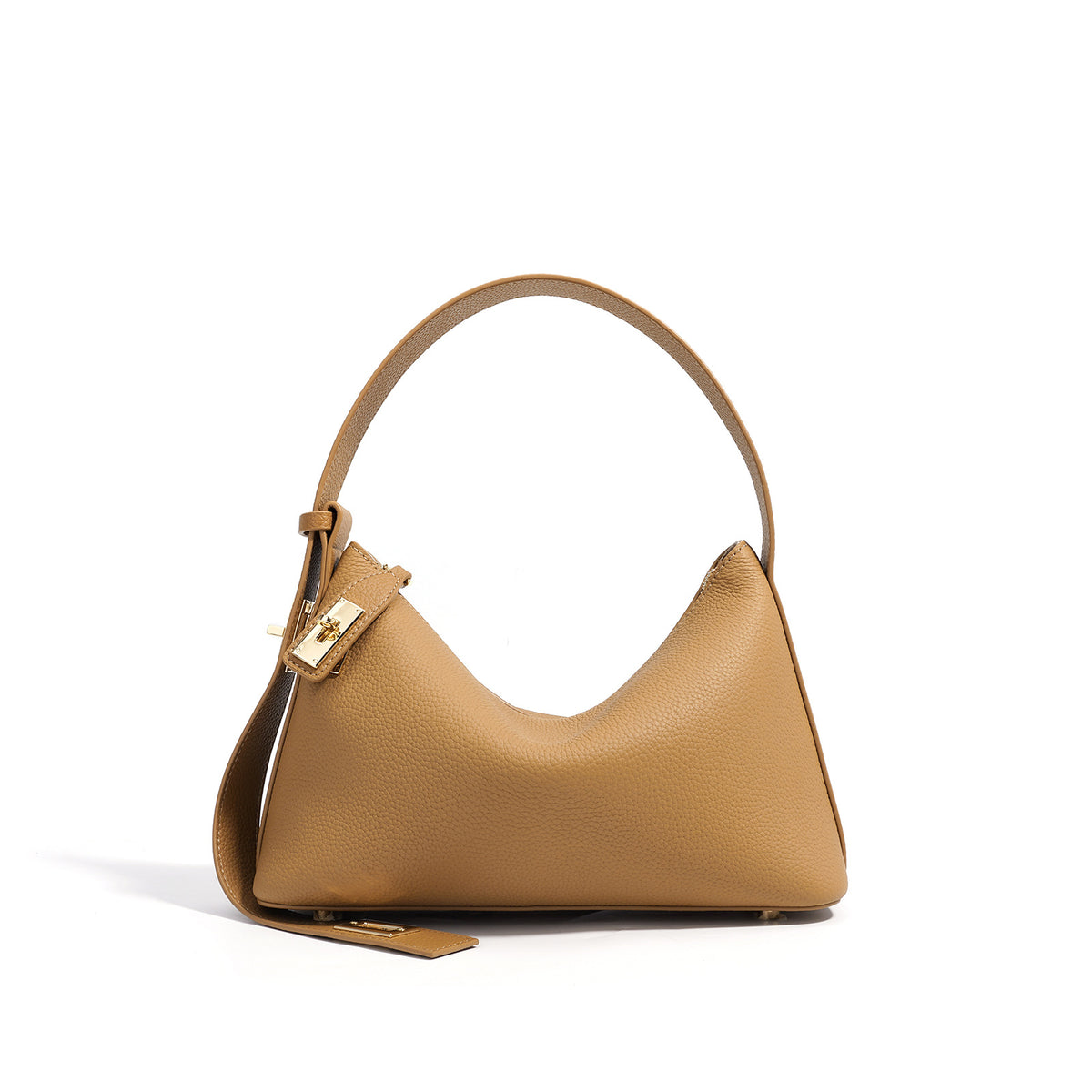 Leather handbags are fashionable.