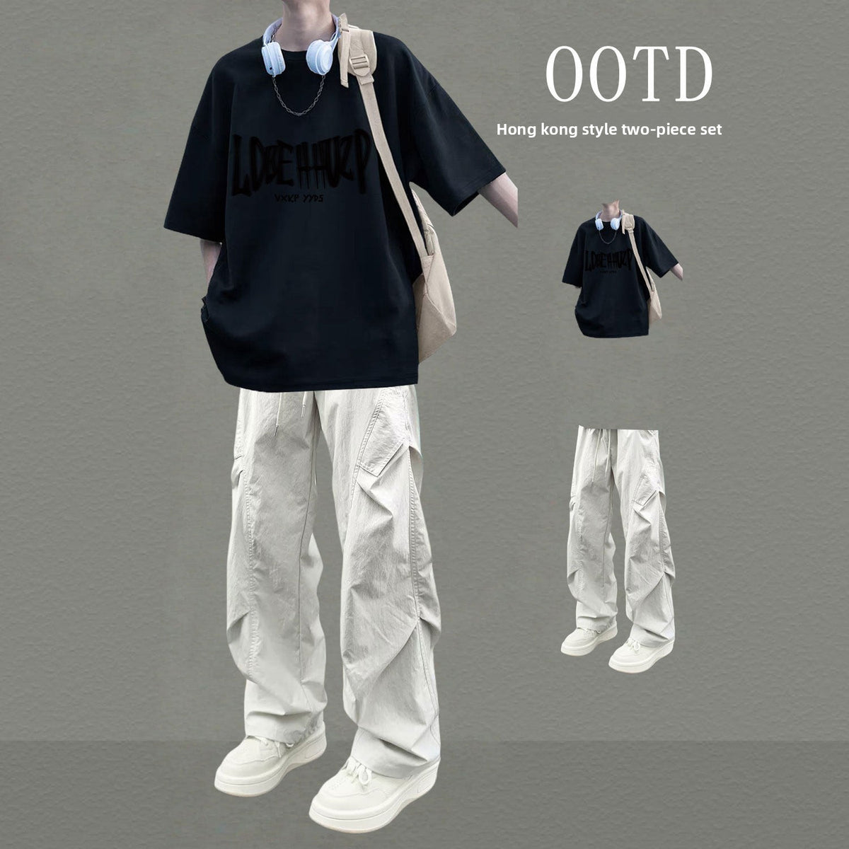 Mens Casual Two-Piece Sportswear Set