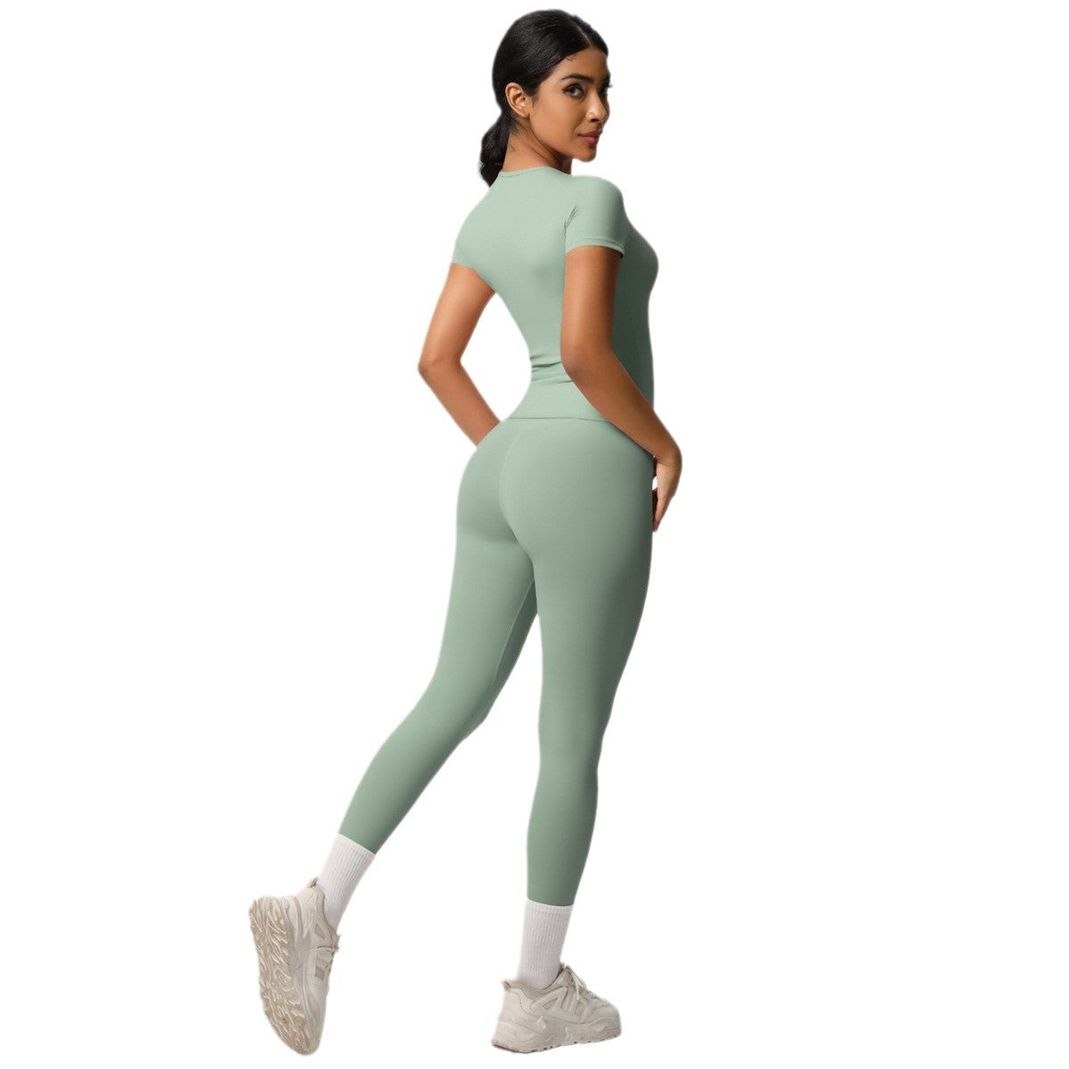 Womens Yoga Fitness Suit Quick Dry Tight Running Sportswear