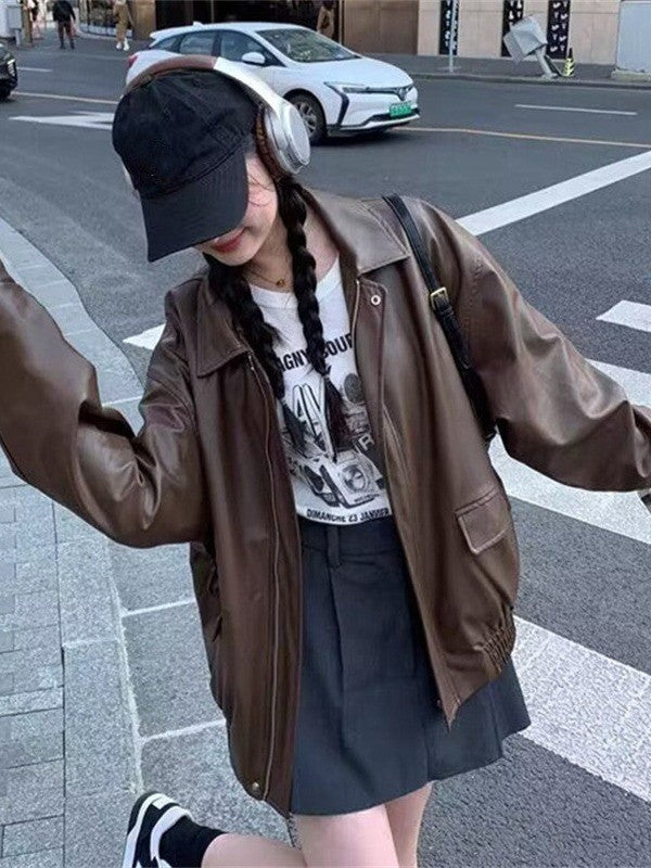 Vintage Biker Leather Jacket