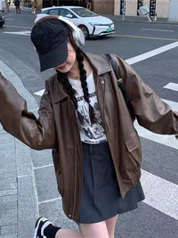 Vintage Biker Leather Jacket