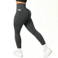 Women's high-waist pocketed athletic leggings