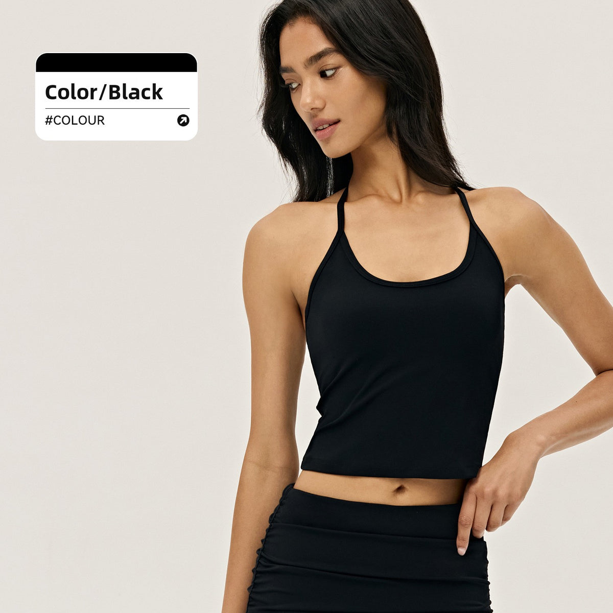 Women?s casual sportswear set: loose-fitting, figure-flattering tunic paired with footless leggings