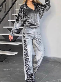 Leopard Print Sportswear Set
