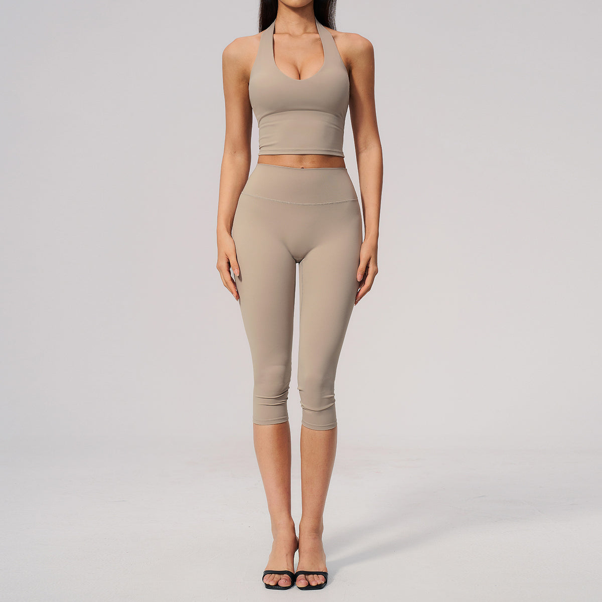 Women Quick Dry Yoga Set Peach Butt Slimming Workout Sportswear 2 Piece