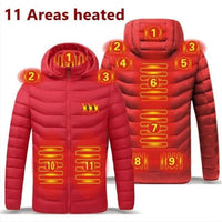 Men's Heated Jacket Winter Electric Heating Jackets Men's Cotton