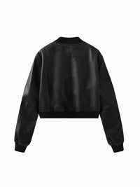 Womens PU Leather Biker Jacket